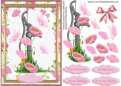 Lovely Pink Poppys at the Water Pump
