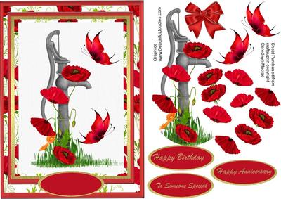 Lovely Red Poppys at the Water Pump