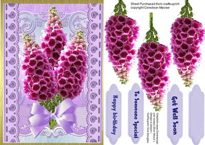 Lovely Hollyhocks and Ribbon Lace