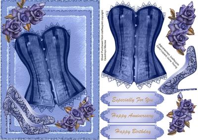 Lovely Lilac Basque and Roses
