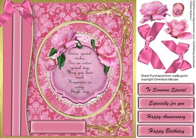 Beautiful Pink Roses and Verse