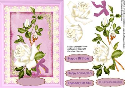 Beautiful White Roses on a Lace Mat