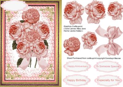 Lovely Pink Roses on a White Lace Mat