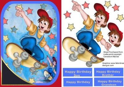 Happy Birthday Skateboard Boy 