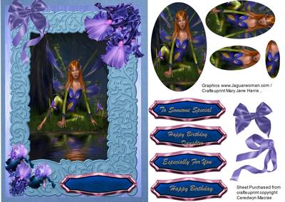 Beautiful Iris Fairy at the Waters Edge ( Pyramarge)