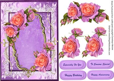 Beautiful Lilac and Apricot Roses