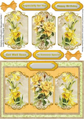 Beautiful Yellow Roses and Dafodills