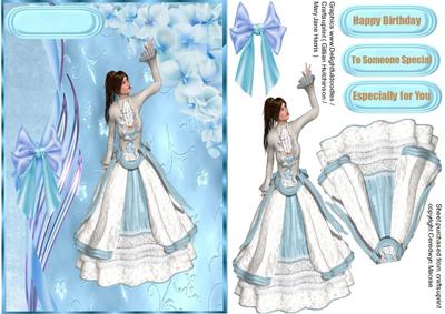 Beautiful Victorian Lady in Blue