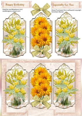 Beautiful Summer Flowers on a Plaque