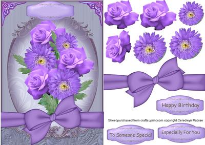 Beautiful Lilac Roses and Asters.