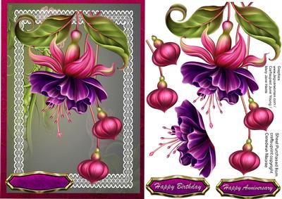 Stunning Fushia Pea and Lace