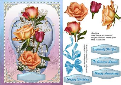 Beautiful Summer Roses and Babys Breath