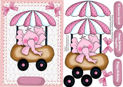 Little Elephant Girl in Her Pram