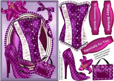Lovely Lilac Basque and Accessory's