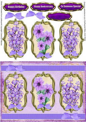 Lovely Lilac Flowers and Ribbon