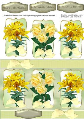 Lovely Lemon Flowers and Pale Green Plaque