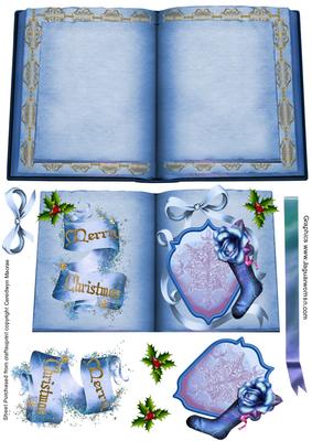 Lovely Christmas Book in Blue