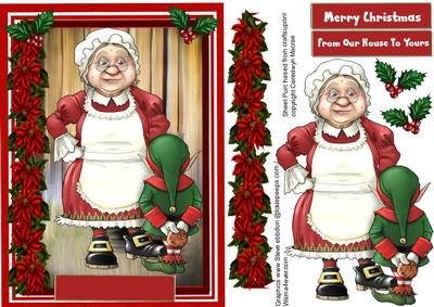 Oh Dear Mrs Clause Has Caught the Gnome with the Cookie