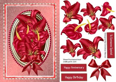 Beautiful Anthurium and Red Lillies