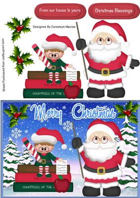 Santa and Elves at the Snow School