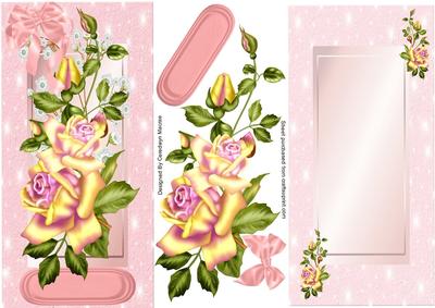Lovely Yellow and Pink Roses with Incert (d.l)