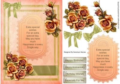 Beautiful Golden Autumn Roses and Verse