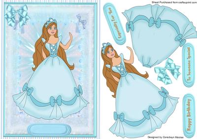 Lovely Birthday Princess in Blue