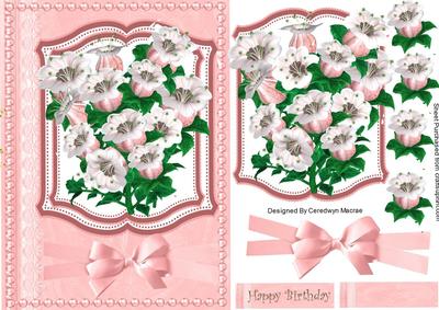 Lovely Bouquet of Pnk Flowers and Pearls