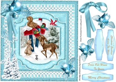Lovely Christmas Blessings in Blue