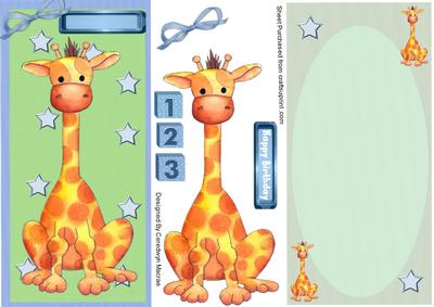 Lovely Birthday Giraffe ( Boy ) D.l.