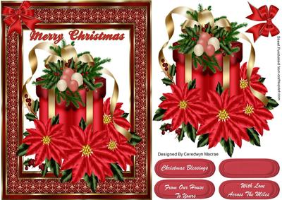Lovely Christmas Pointsetia and Present