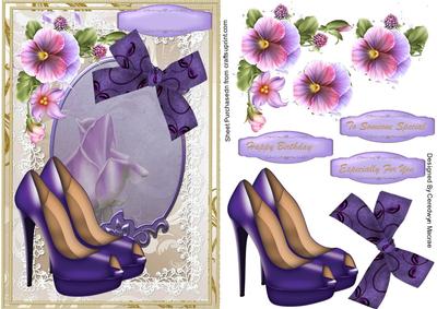 Lovely Mauve Shoes and Pansys