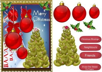 Lovely Red Baubles and Christmas Tree