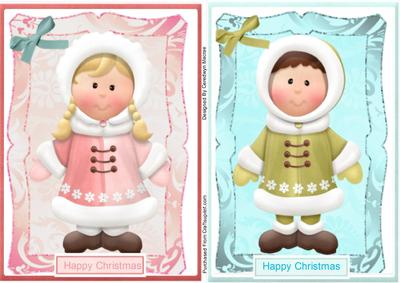 Lovely Eskimo Children Toppers.