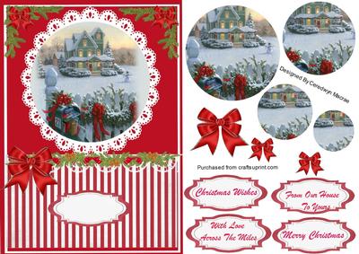 Lovely Lace and Christmas Scene ( Pyramarge)