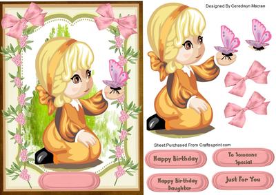 Beautiful Little Butterfly Girl