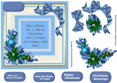 Lovely Blue Christmas Wishes