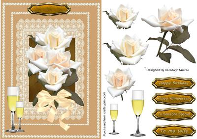 Lovely Cream Roses and Lace