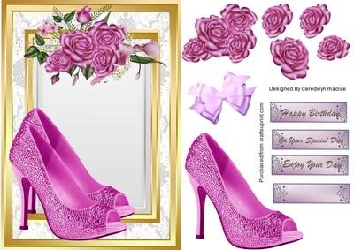 Lovely Cerise Shoes and Flowers