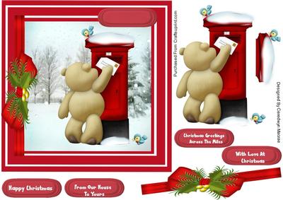 Little Ted Posting the Christmas Letters