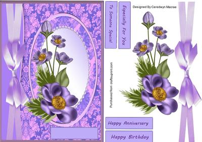 Beautiful Lilac and Pink Card Front