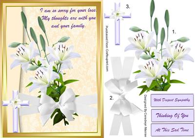 Lovely White Sympathy Lillies