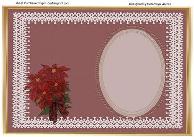 Lovely Christmas Poinsettia Incert