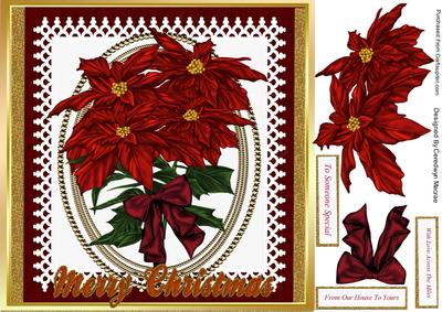 8x8 Poinsettia's on Lace