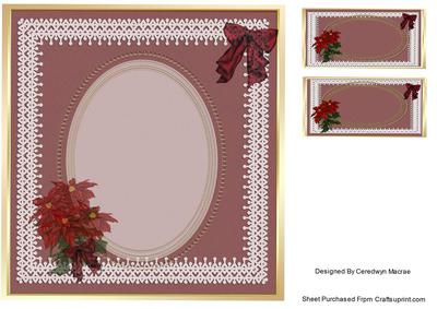 Lovely 8x8 Christmas Poinsettia's