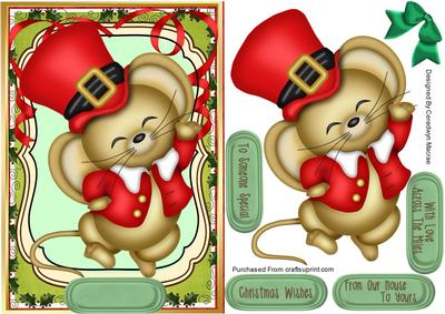 Lovely Jolly Dancing Christmas Mouse