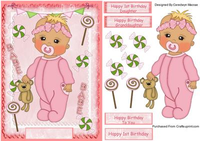 Lovely Baby Girls 1st Birthday