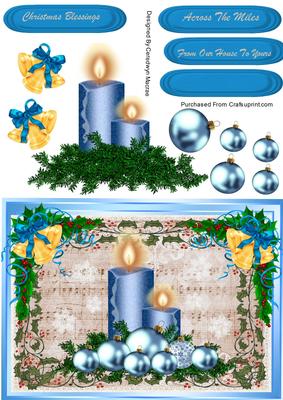 Lovely Blue Candlew and Bells 