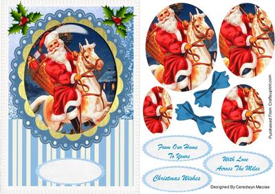 Lovely Santa Clause on Horseback ( Pyramarge)