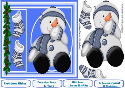 Lovely Snowman in Blue